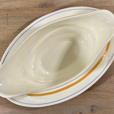 Sauciere / Sauciere - Boch - Dekor D.1687 / D1687 - Form GAND - Design von Charles Catteau