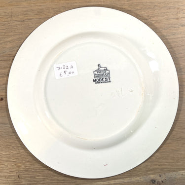 Breakfast plate / Dessert plate - Petrus Regout - model JACOBA (design Johan Lint) - decor MODEST (1922 - 1927)