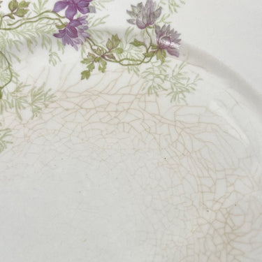 Dinner plate / Eating plate - Petrus Regout - model WILHELMINA - decor 272 with lilac flowers