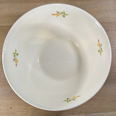 Salad bowl / Potato bowl - larger model - Petrus Regout - GOLDEN RAIN decor with yellow (bell) flowers