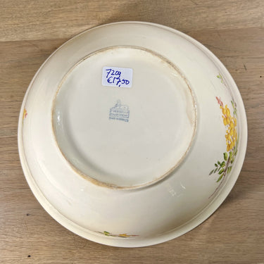 Salad bowl / Potato bowl - larger model - Petrus Regout - GOLDEN RAIN decor with yellow (bell) flowers