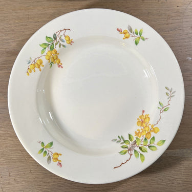 Deep plate / Soup plate / Pasta plate - Petrus Regout - GOLDEN RAIN decor with yellow (bell) flowers