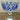 Ice cream sundae / Bowl - VMC Reims (Verreries Mécanques Champenoises) - in blue glass
