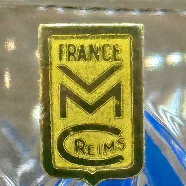 Eisbecher / Schale - VMC Reims (Verreries Mécanques Champenoises) - in blauem Glas