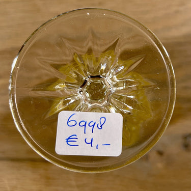 Glas auf Fuß - VMC Reims (Verreries Mècaniques Champenoises) - Harlekin in Gelb