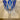 Glass on foot - VMC Reims (Verreries Mècaniques Champenoises) - Harlequin in blue
