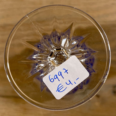 Glas auf Fuß - VMC Reims (Verreries Mècaniques Champenoises) - Harlekin in Blau