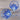 Glass / Champagne glass on foot - VMC Reims (Verreries Mècaniques Champenoises) - Harlequin in blue