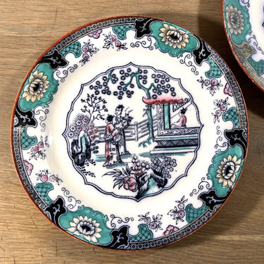 Frühstücksteller / Dessertteller - BF (Boch Frères) - CANTON Dekor mit farbigem orientalischen Bild