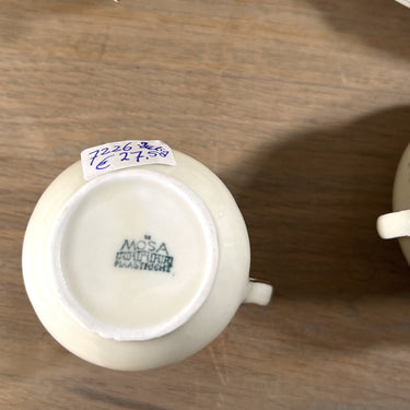 Mokkaservice bestehend aus Mokka-/Kaffeekanne, Zuckerdose, Milchkännchen und 6 Tassen mit Untertassen