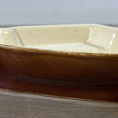Puddingvorm - kleiner model - ongemerkt (waarschijnljk Villeroy & Boch) - uitgevoerd in bruin keramiek