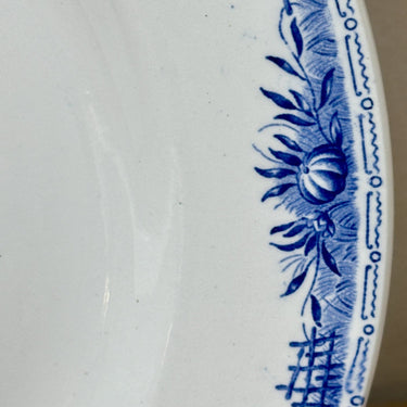Schüssel / Teller - größer, rund, Modell - Boch - Dekor RUSTIQUE in blau