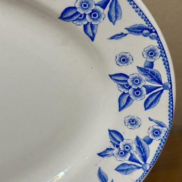 Schüssel / Teller - größer, oval, Modell - Boch - DUX Dekor in leuchtendem Blau