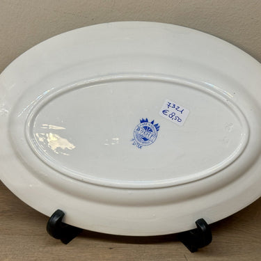 Schüssel / Teller - größer, oval, Modell - Boch - DUX Dekor in leuchtendem Blau