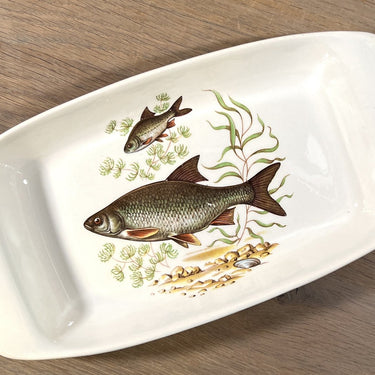 Schale / Ravier - Boch - Dekor POISSONS - Form SEDUCTION (1956-1960) - Dekor mit Abbildung eines Fisches(?)