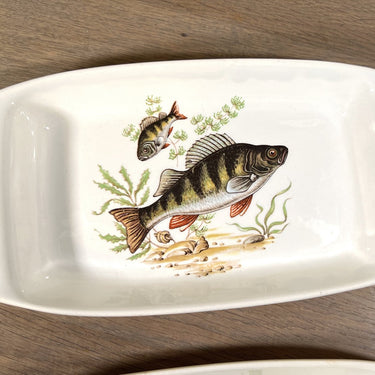 Schale / Ravier - Boch - Dekor POISSONS - Form SEDUCTION (1956-1960) - Dekor mit Abbildung eines Fisches(?)