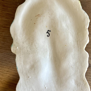 Wijwaterbakje / Wijwatervaatje - biscuit - meerkleurig met afbeelding Maria