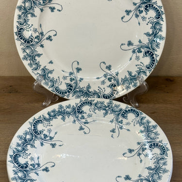 Breakfast plate / Dessert plate - Saint Amand Hamage - BYZANTIN decor in petrol blue