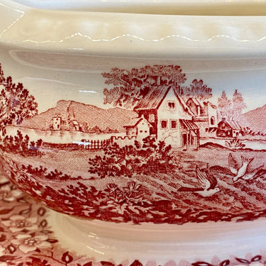 Gravy boat / Sauce boat - Villeroy &amp; Boch - decor RUSTICANA red