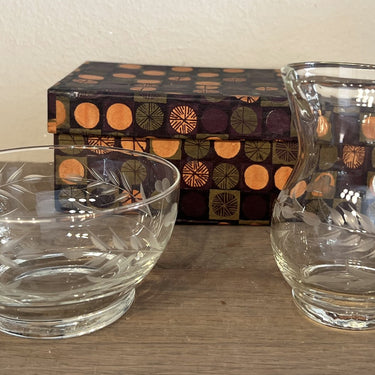 Milchkännchen und Zuckerdose - Klarglas