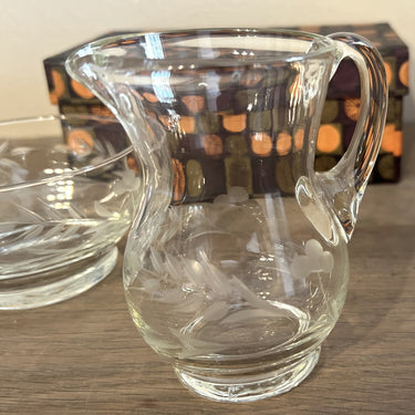 Milchkännchen und Zuckerdose - Klarglas