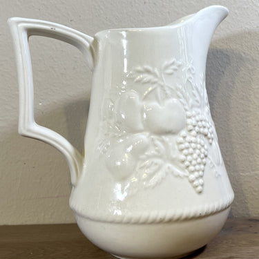 Jug / Wine Jug - Made in England - cream coloured earthenware