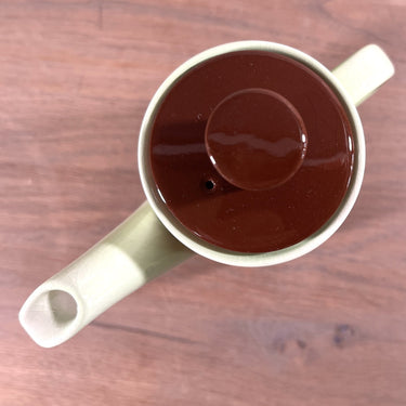 Coffee pot / Teapot - Carlton Ware - decor in green and brown