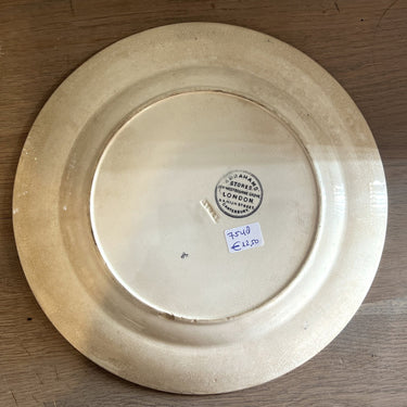 Plate / Bowl - large model - made for Abraham's Stores - decor in dark blue with butterfly