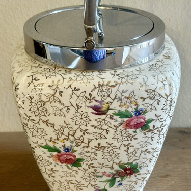 Cookie Jar - Staffordshire Semi-Porcelain - Midwinter England - decorated with flowers and roses