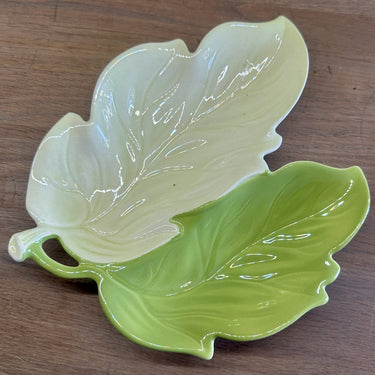 Candy dish / Cookie dish - Carlton Ware - in two colours, half green, half cream