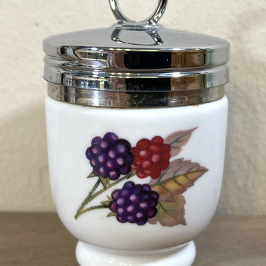 Egg-Coddler - Royal Worcester - décor EVESHAM with décor of plum and blackberries