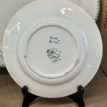 Frühstücksteller / Dessertteller - Boch - Dekor MINERVA in grün