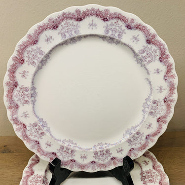 Breakfast plate Furnivals England - decor purple / purple garland - series REGAL