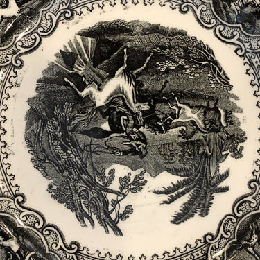 Breakfast plate – Petrus Regout – Lasso decor black