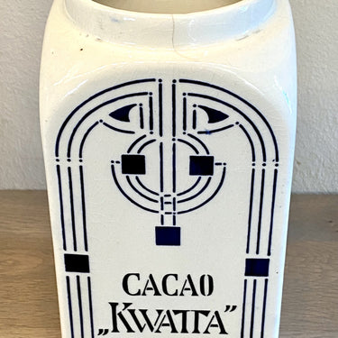 Voorraadpot / Voorraadbus voor cacao KWATTA - aluminium deksel - Art Nouveau