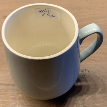 Milk cup / Soup cup in celadon gray-blue color - Petrus Regout 1950s