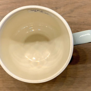 Milk cup / Soup cup in celadon gray-blue color - Petrus Regout 1950s