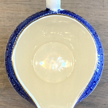 Milk jug - Victoria porcelain - decor WILLOW blue with gold-coloured lines