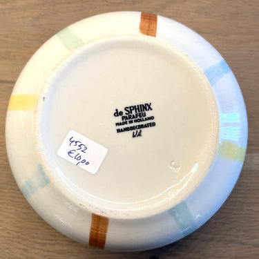 Nistschale / Schale - rund - Royal Sphinx Maastricht - CANDY-STRIPE Dekor hergestellt zwischen 1956-1960 für den Export in die USA