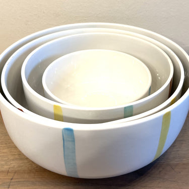 Nistschale / Schale - rund - Royal Sphinx Maastricht - CANDY-STRIPE Dekor hergestellt zwischen 1956-1960 für den Export in die USA