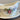 Gravy bowl cream white - Mosa - ca. 1960s - decor 8449 of pink rose with colored flower bouquet