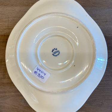 Cremeweiße Sauciere - Mosa - ca. 1960er Jahre - Dekor 8449 aus rosa Rose mit buntem Blumenbouquet