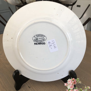 Dessert plate - NEMROD decor - three drinking men.
