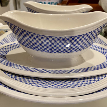 Sauciere / Untertasse - Boch - Modell MALINES - Dekor MONIQUE blau