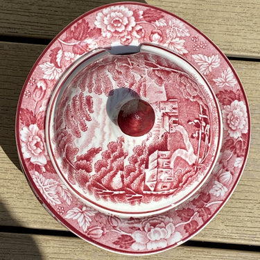 Sugar bowl - Woods Ware - Wood &amp; Sons - Enoch Woods - decor ENGLISH SCENERY red