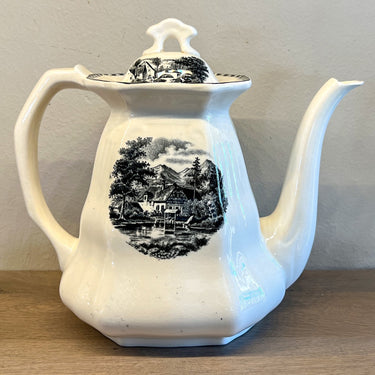 Koffiepot / cafétière - Societe Ceramique Maestricht - décor LANDSCHAP zwart/wit