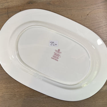 Dish - oval model - Villeroy & Boch/Heinrich - porcelain dinnerware made between 1980 and 2005 - ARAGON decor in stylized red/pink
