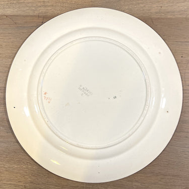 Dinner plate - large model - English 'Cauldon Place' with a blind mark - decoration of fruit in green tones