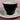 Tasse und Untertasse - Boch - 1950er Jahre - schwarze Tasse mit pastellgrüner Innenseite und pastellgrüner Untertasse