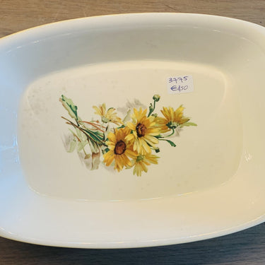 Ovenschaal - Boch (maar niet gemerkt) - décor MARGUERITES / MARGRIETEN - maat 3